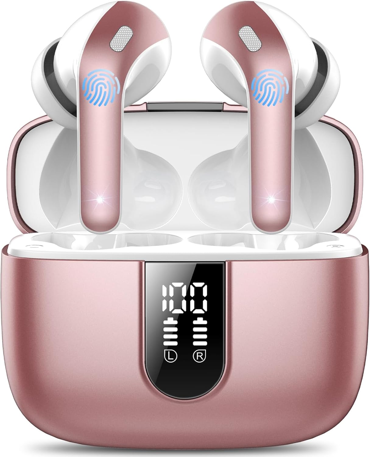 Detalle de Ear Buds Wireless Earbuds review: 50H playtime, bass boost and ENC mics