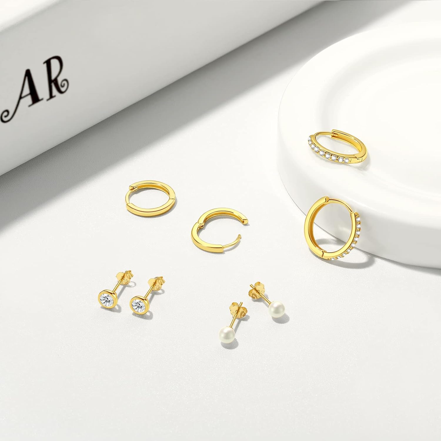 Detalle 2 de RoseJeopal Ohrstecker 925 mit Zirkonia Set