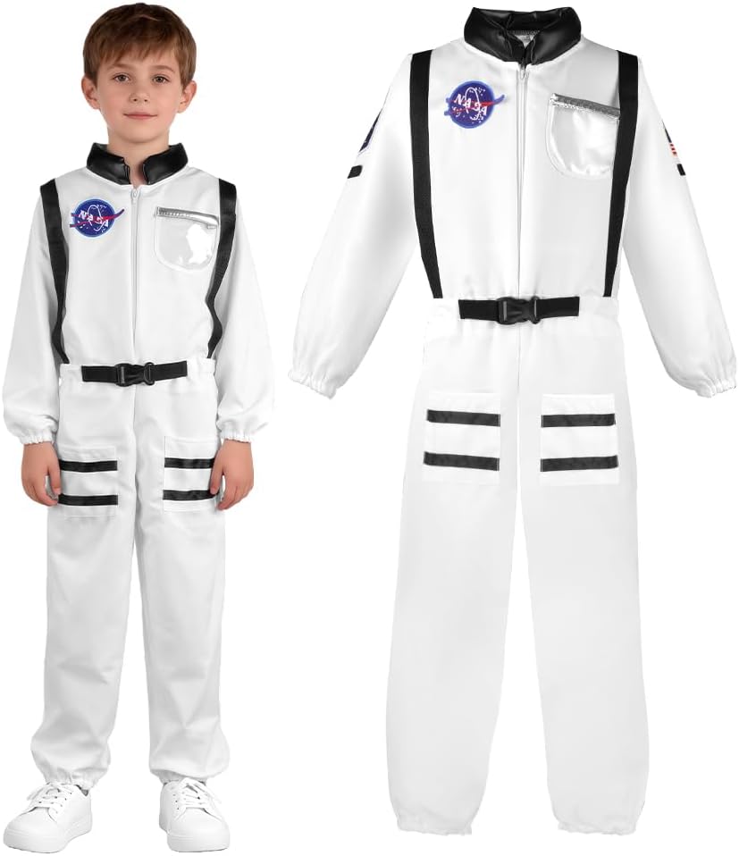 Detalle de BSBUY 5276991 astronautenkostuum voor kinderen, maat 120, met helm