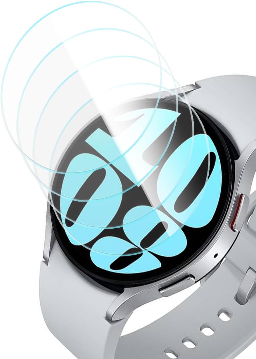 Detalle de Yaekea 4 Pack 40 mm Screen Protectors for Samsung Galaxy Watch 4/5/6/7/FE/8 — Anti-Fingerprint Tempered Glass