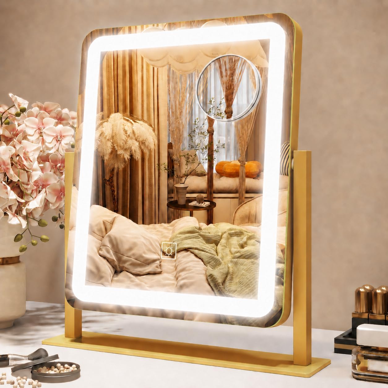 Thumbnail 6 de ROLOVE 14x12 Vanity Mirror with Lights – 360° Rotation, 3 Color Modes & Smart Touch (White)