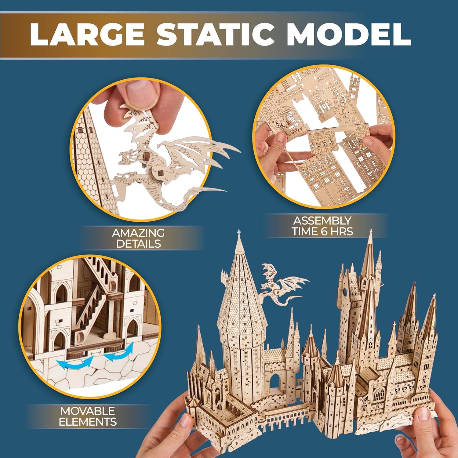 Thumbnail 6 de Ugears Harry Potter Hogwarts Castle 3D Wood Puzzle for Adults