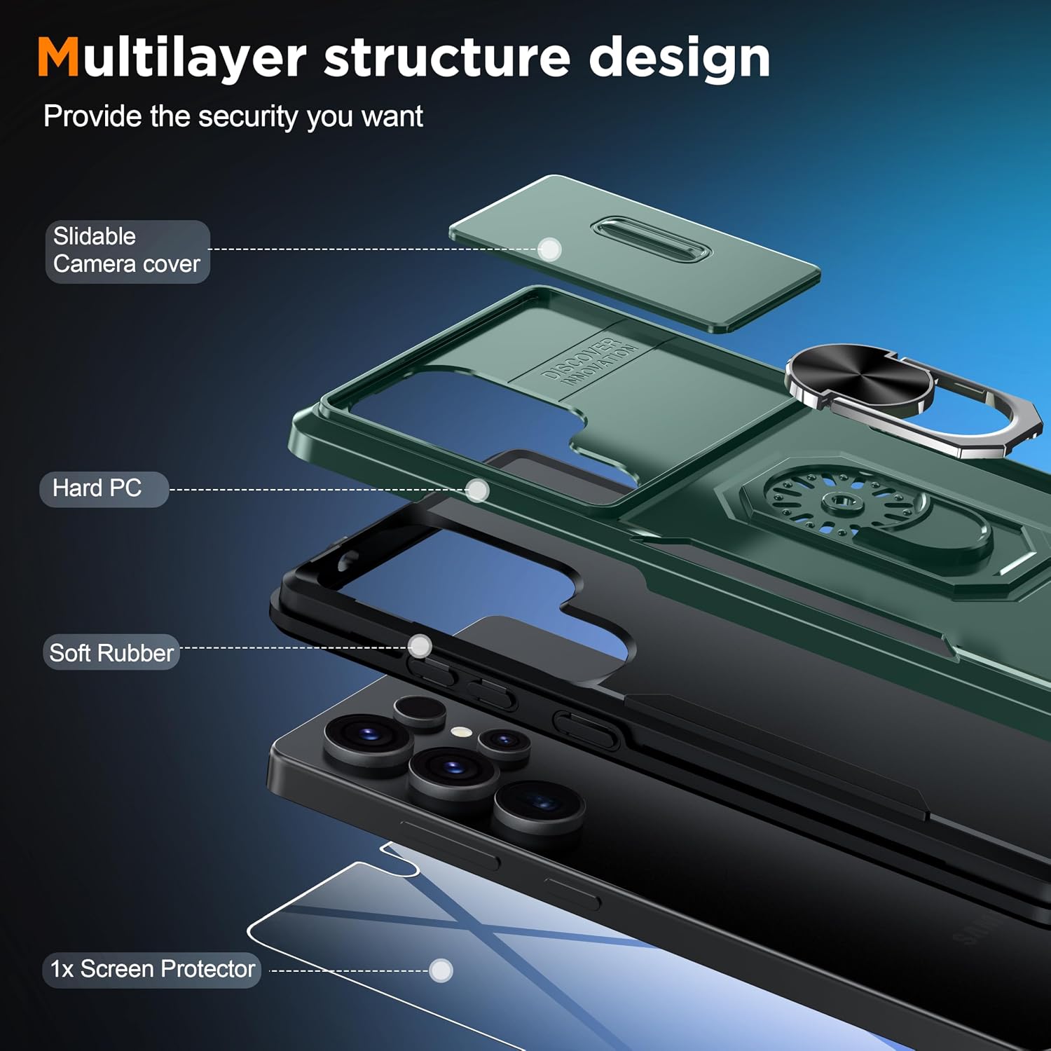 Thumbnail 2 de AMILIFECASES Samsung Galaxy S25 Ultra case 6.9" with kickstand