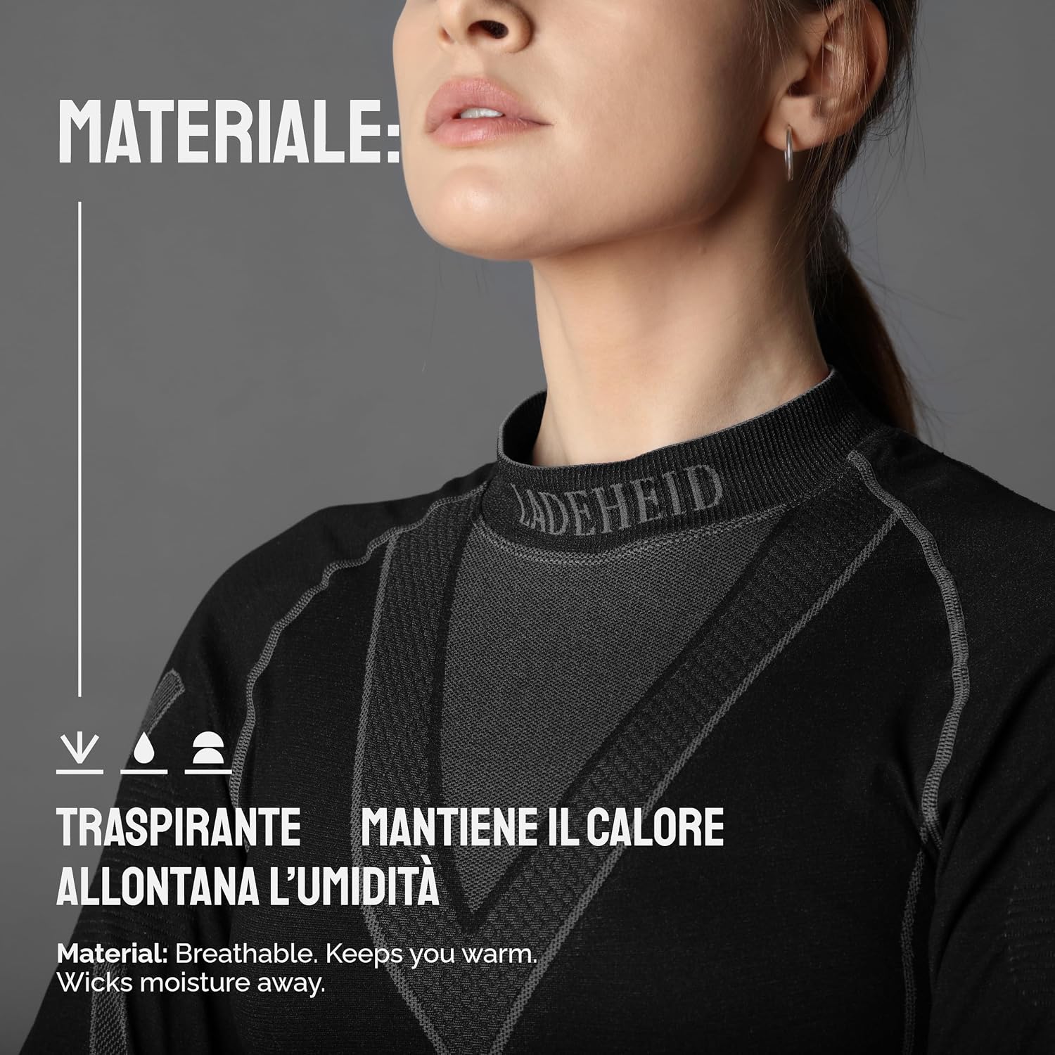 Detalle 2 de Ladeheid Maglia Termica Donna Manica Lunga LAGI004