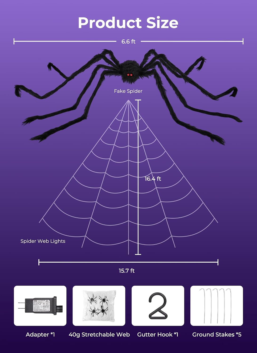 Thumbnail 6 de Brightown Spider Web Lights, 255 LEDs