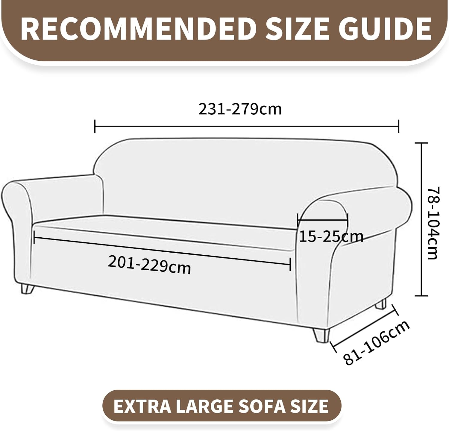 Thumbnail 2 de Ystyle housse de canapé extensible 4 places (231–279 cm) avec accoudoirs, bleu foncé, antidérapante et lavable