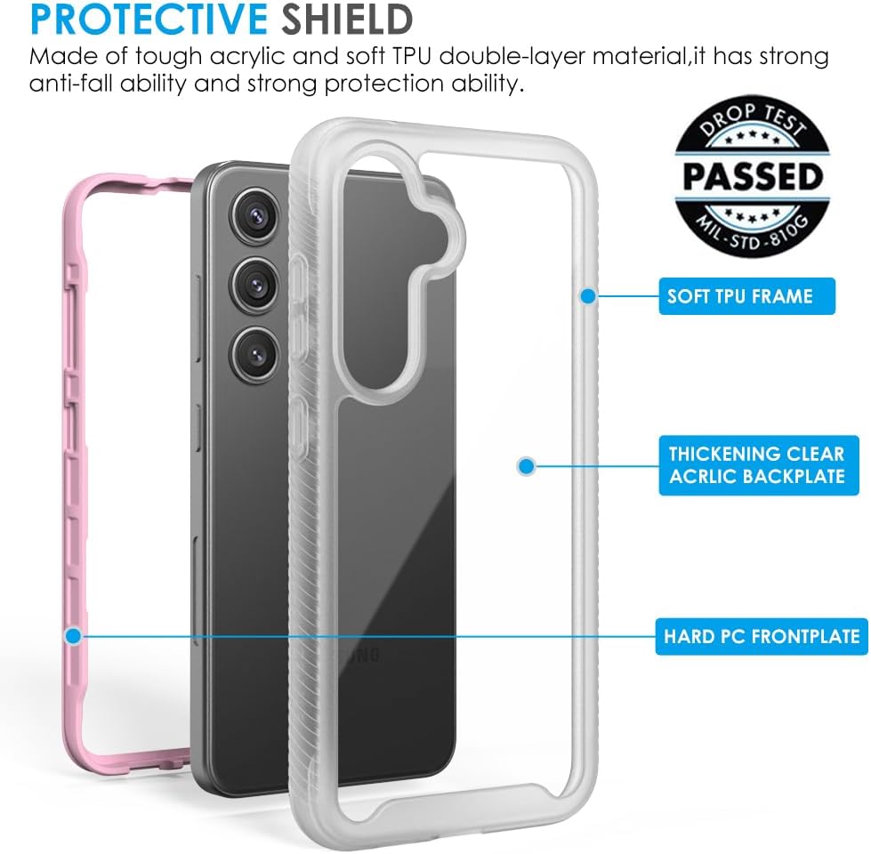 Thumbnail 3 de Puxicu Acrylic 2-in-1 Case for Samsung Galaxy S24, Light Pink