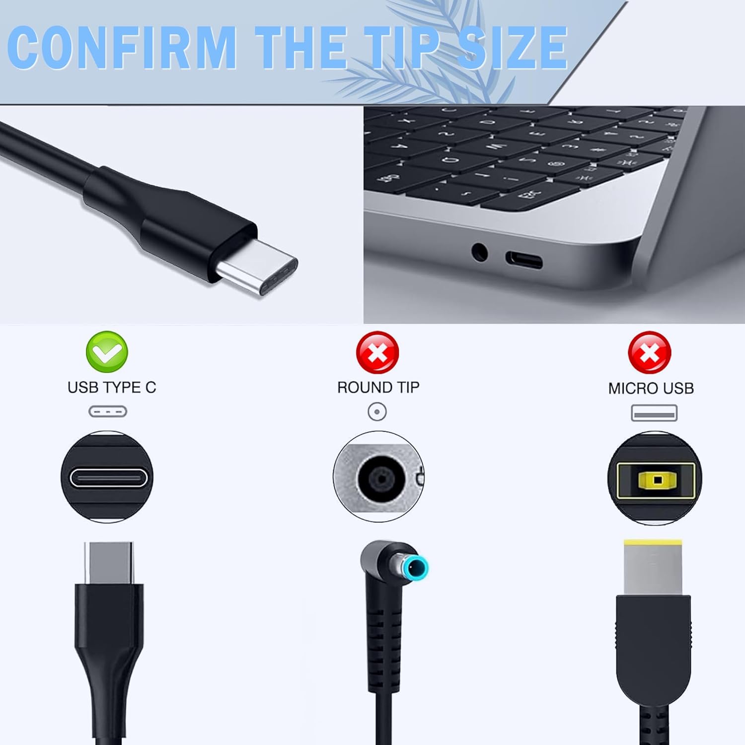 Thumbnail 3 de YOBVTBF 45W USB-C Charger for Laptops (HP, Dell, Acer, Samsung, Asus, Chromebook) – A Practical USB‑C Power Solution