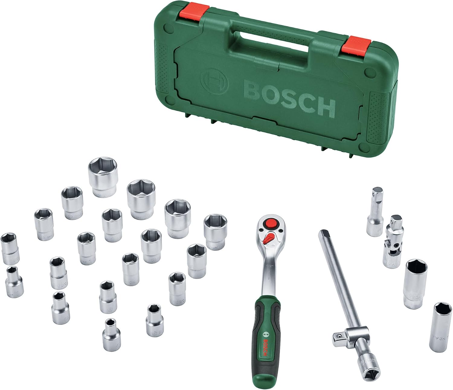 Thumbnail 6 de Bosch 1600A02BY0 ハンドツールシリーズ 1/4インチラチェットセット 14点・72歯・5°作業角度