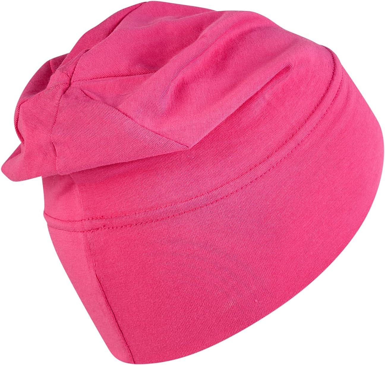 Detalle de Sterntaler OCS Beanie Uni Baby-Mütze mit Umschlag und Ohrenklappen (ab Geburt) – Magenta, Größe 53