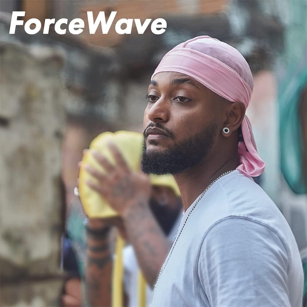 Detalle de ForceWave 4PCS Silky Durag Set with Wave Cap for 360 Waves