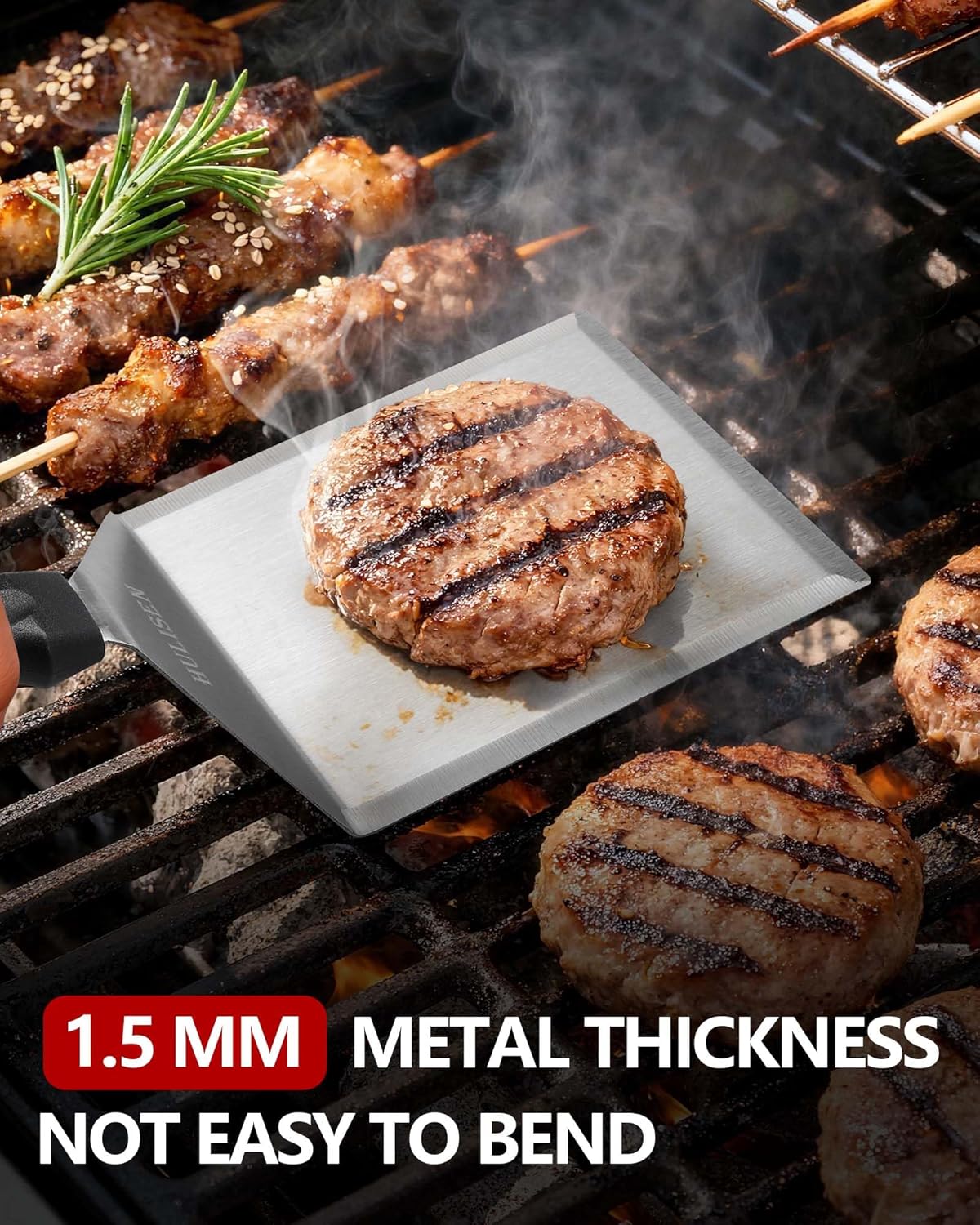 Thumbnail 4 de HULISEN Stainless Steel Griddle Spatula 12in