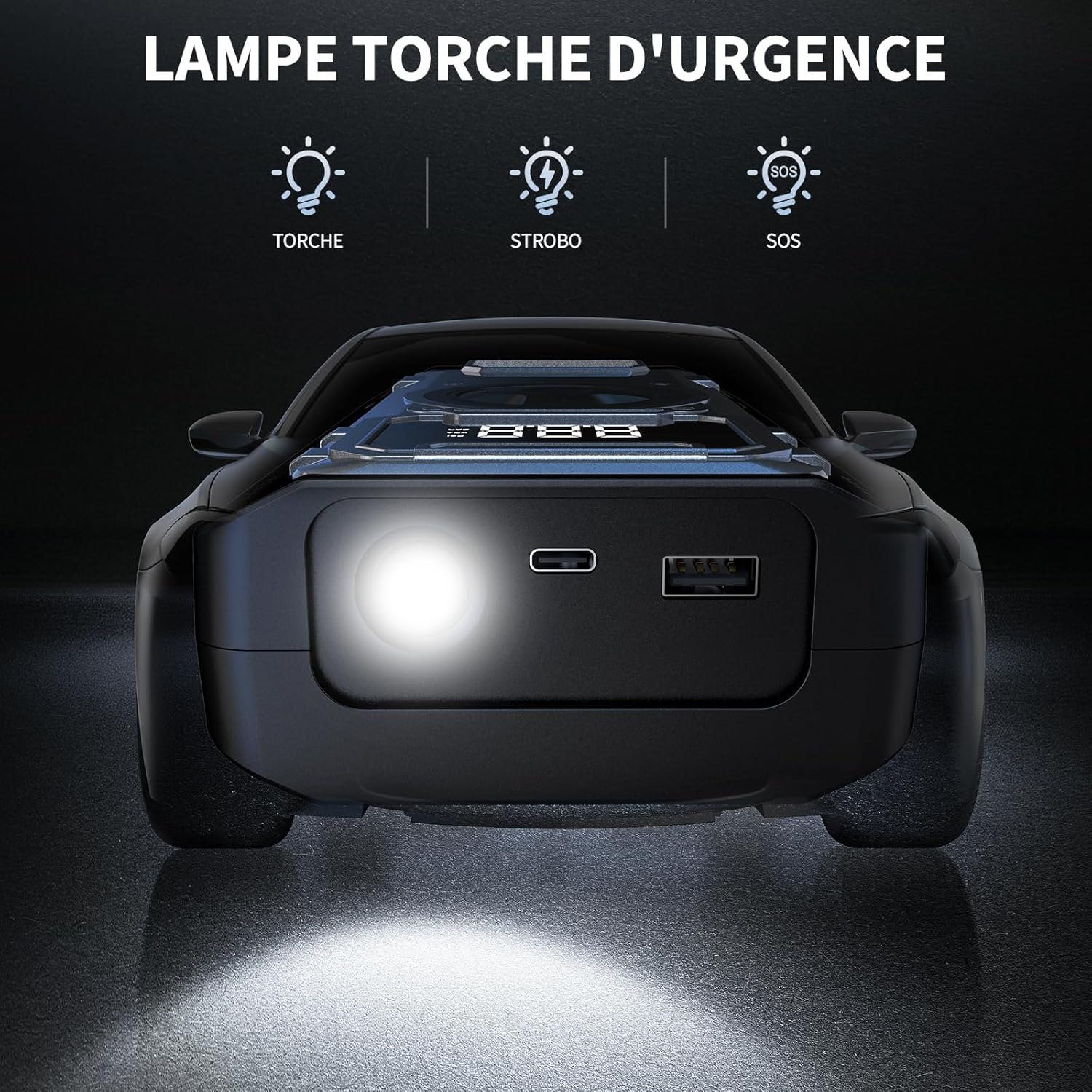 Thumbnail 3 de Dyeetic Booster Batterie Voiture 12 V avec compresseur à air 6000 A, écran LCD