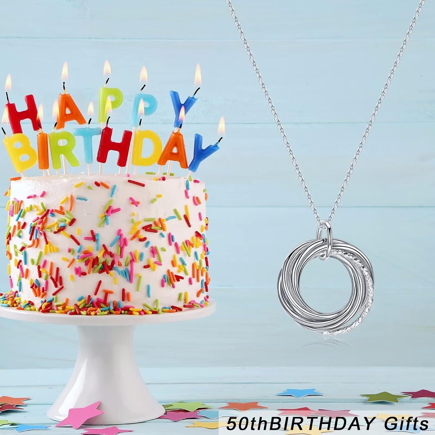 Thumbnail 3 de IEFLIFE Sterling Silver 925 Birthday Necklace