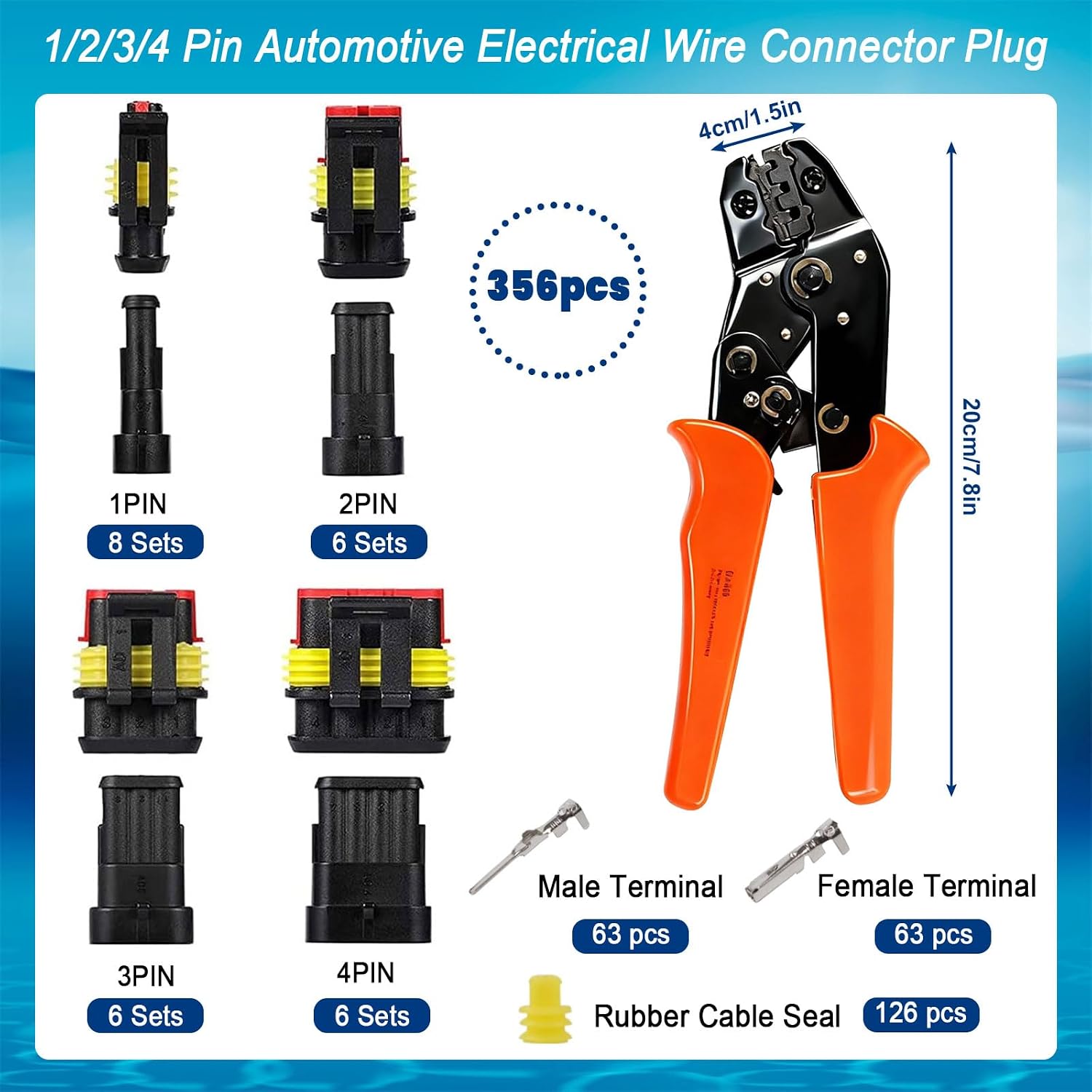 Detalle de Waterproof Electrical Connector Kit, 22–16 AWG