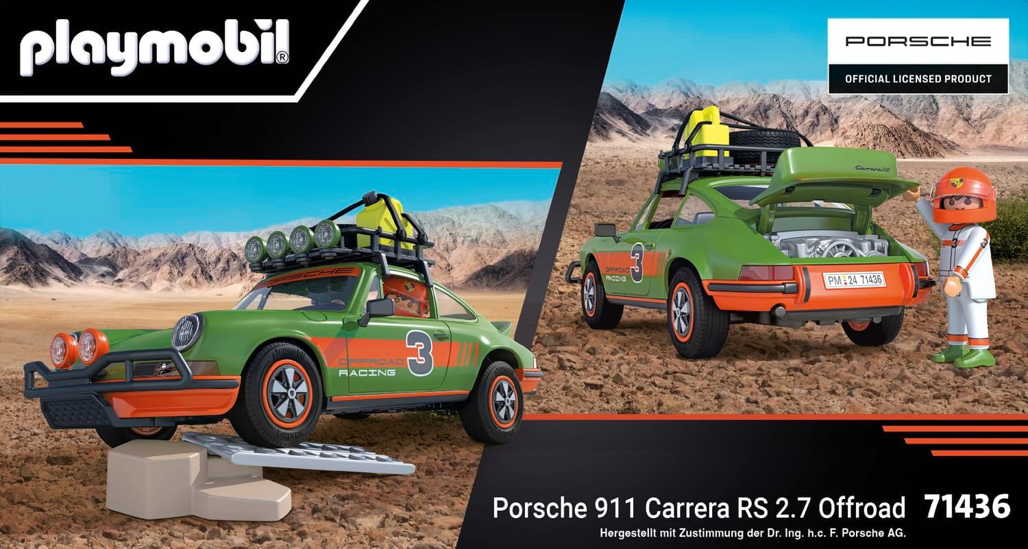 Detalle de PLAYMOBIL Cars Porsche 911 Carrera RS 2.7 Offroad (71436) – Sammelauto oder Spielzeug ab 5 Jahren