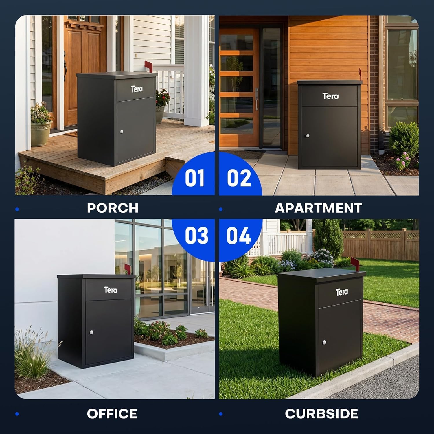 Detalle 2 de Tera PDB585_US Outdoor Package Delivery Box, 23-Inch, Key Lock
