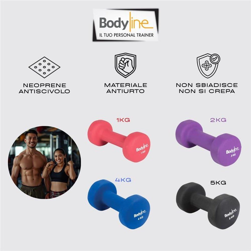 Detalle de Bodyline Manubrio in ghisa ricoperto Neoprene 🏋
