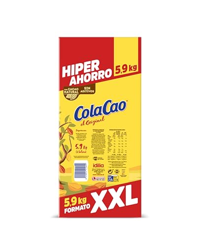 Detalle de ColaCao Original – Cacao soluble natural sin aditivos, formato XXL 5,9 kg