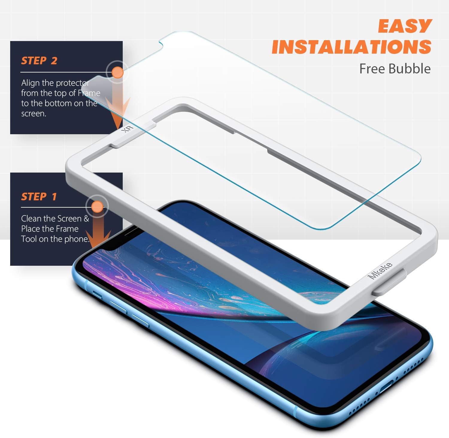 Thumbnail 5 de Mkeke Screen Protector 3-Pack for iPhone 11/XR