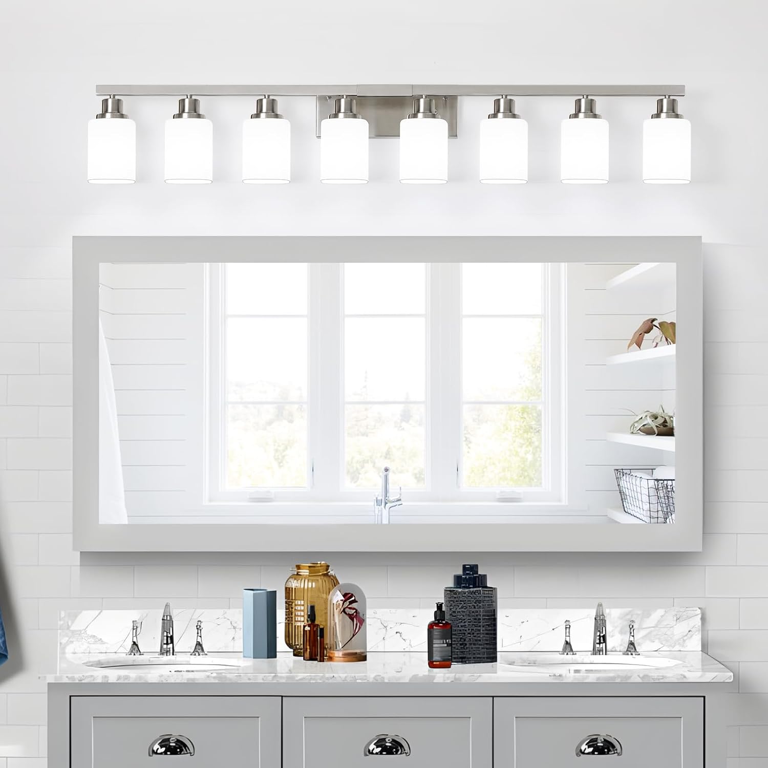 Detalle de DIKAIDA Bathroom Vanity Light, 8-Light