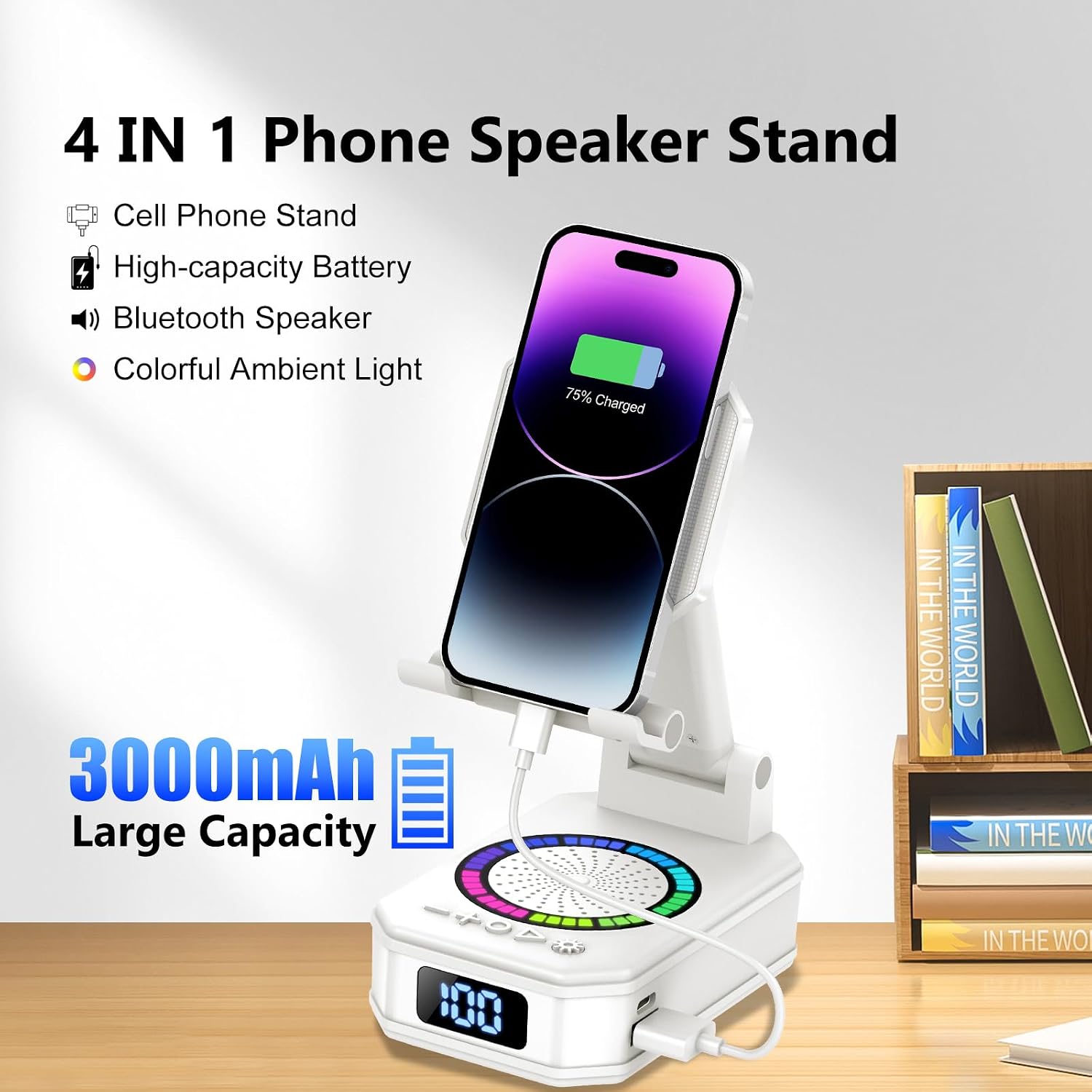 Detalle de 4-in-1 Phone Stand with Bluetooth Speaker