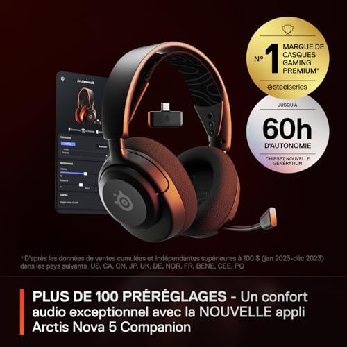 Thumbnail 3 de SteelSeries Arctis Nova 5 Casque Gaming Sans Fil Multi-Système