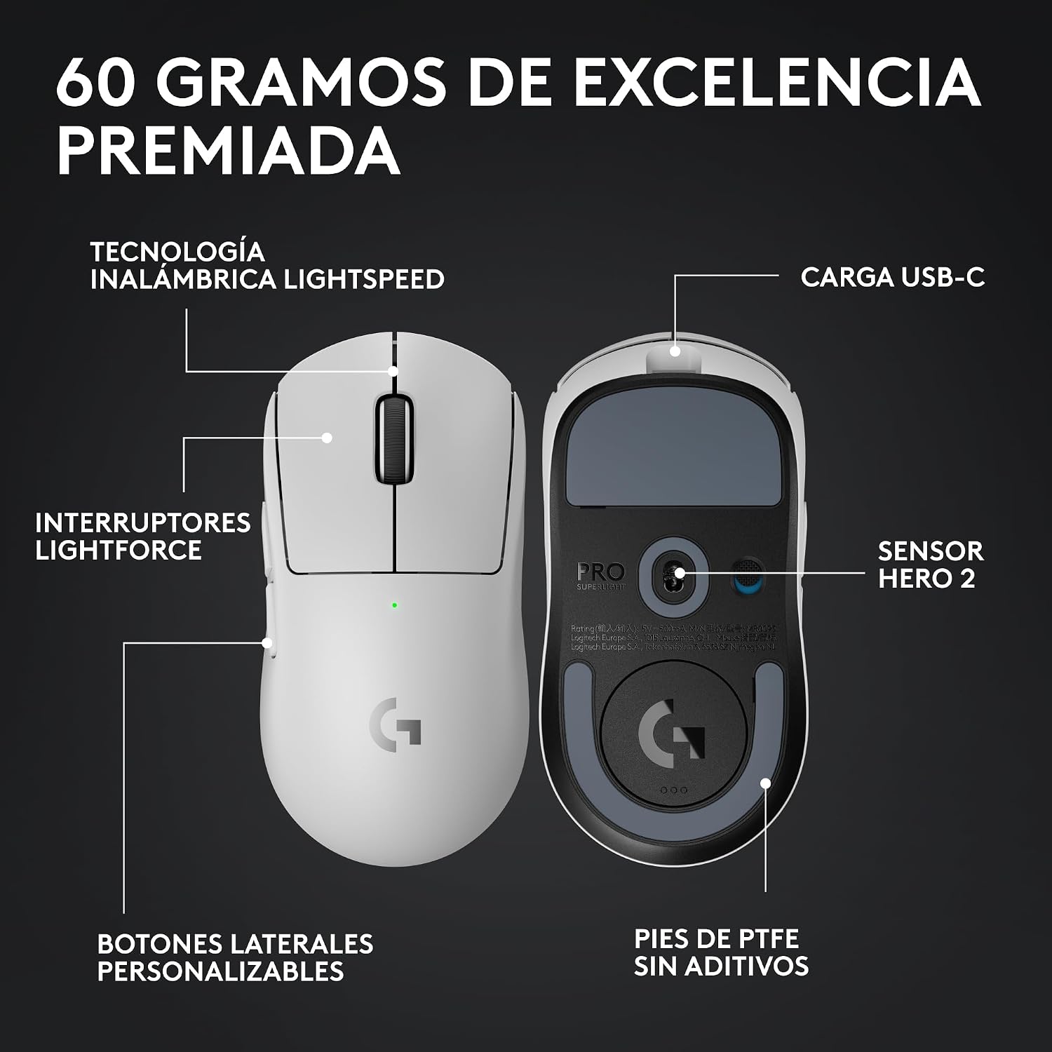Thumbnail 5 de Logitech G PRO X SUPERLIGHT 2 Ratón gaming 60 g