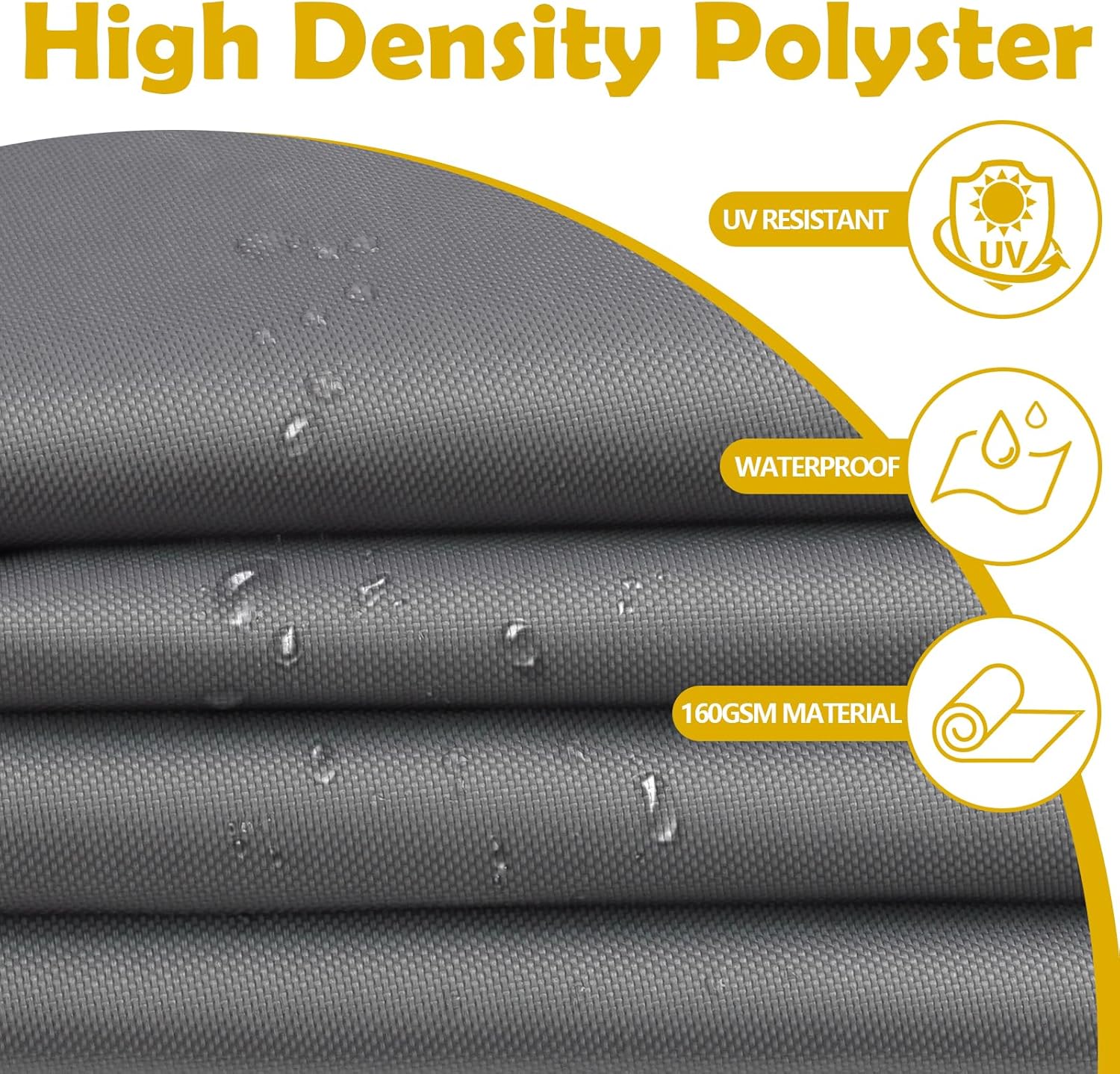 Thumbnail 3 de Mokani 3x4m Rectangle Sun Shade Sail (Waterproof) for Garden Patio Pergola Balcony