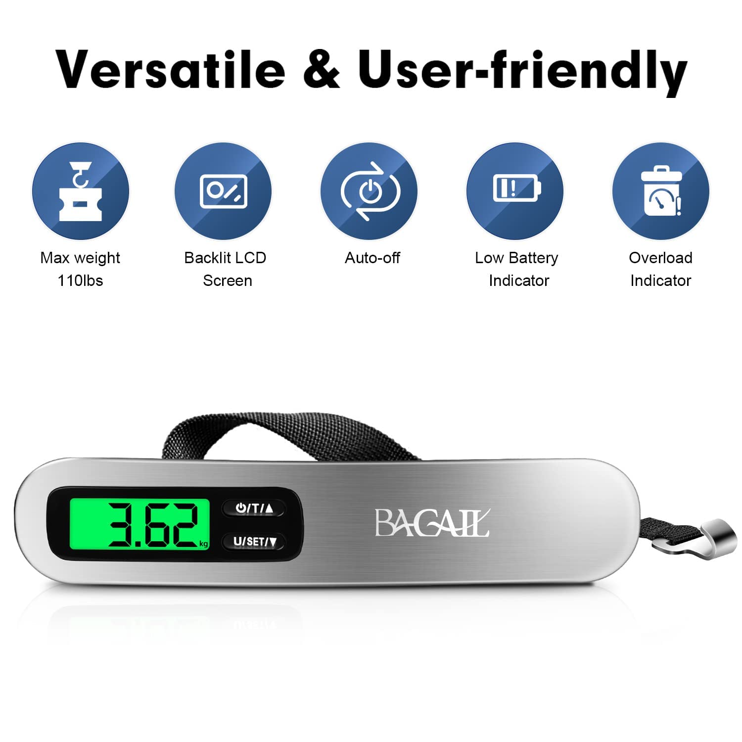 Detalle 2 de BAGAIL Digital Luggage Scale 50kg