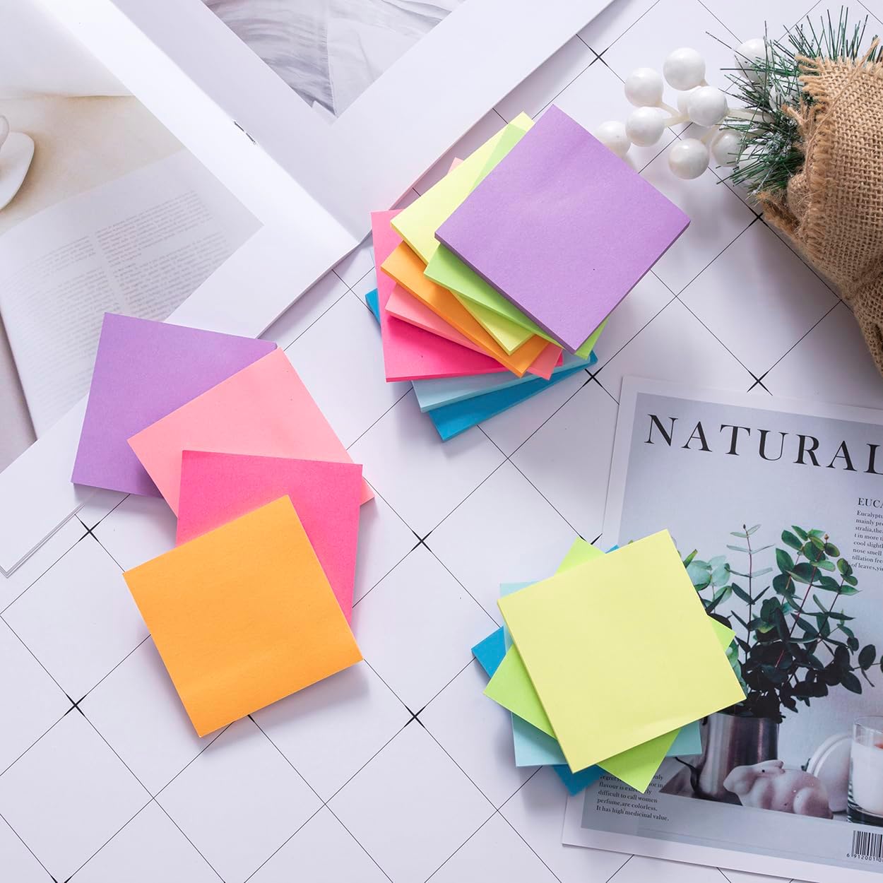 Thumbnail 5 de Wowivy 16 Pack Sticky Notes 3x3 in – Bright Colour Assortment, 880 Sheets Total