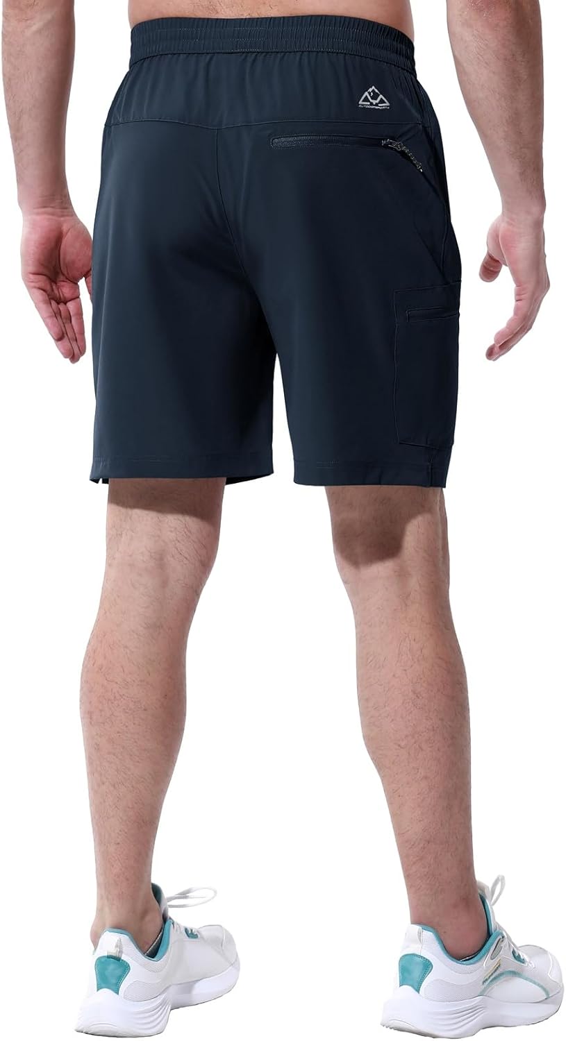 Thumbnail 3 de Rdruko Kurze Hosen Herren – Sport Shorts mit Stretch, 4 Reißverschlusstaschen und Schnell-Trocknung