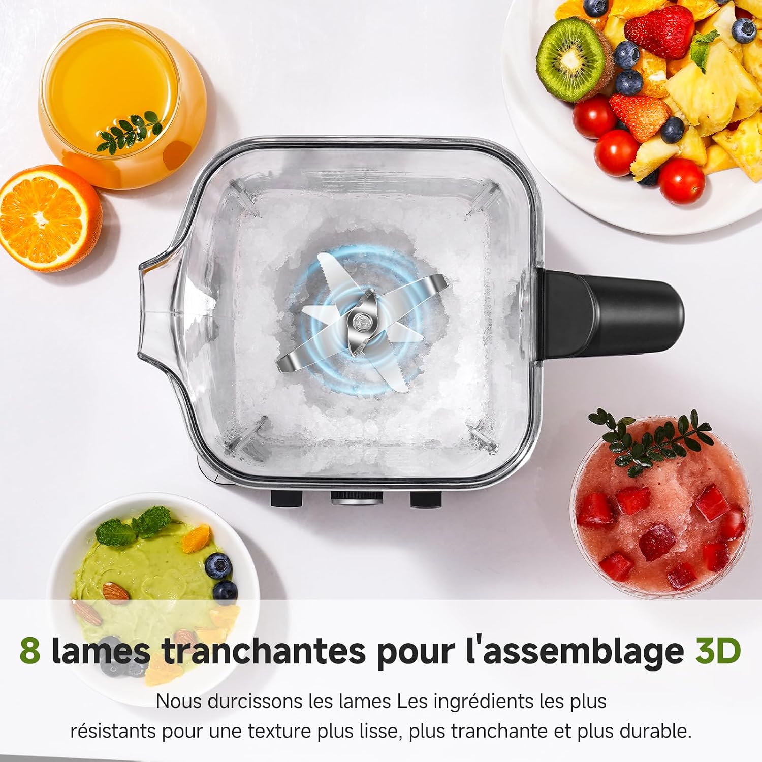 Thumbnail 3 de AMZCHEF Blender Professionnel 2000W 🍹