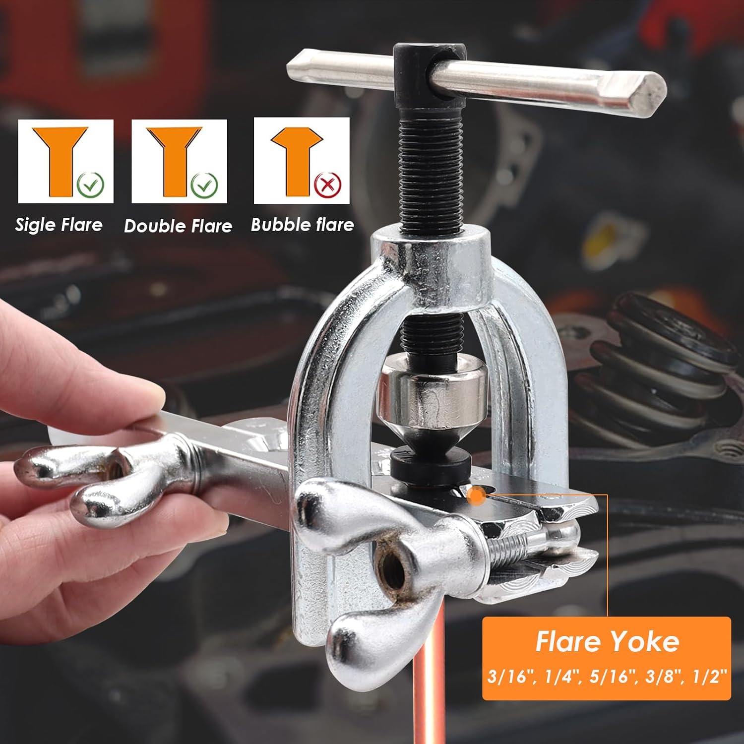 Detalle 2 de Eoppen 25 ft 3/16" Zinc Coated Alloy Brake Line Kit with Tube Bender and Double & Single Flaring Tool