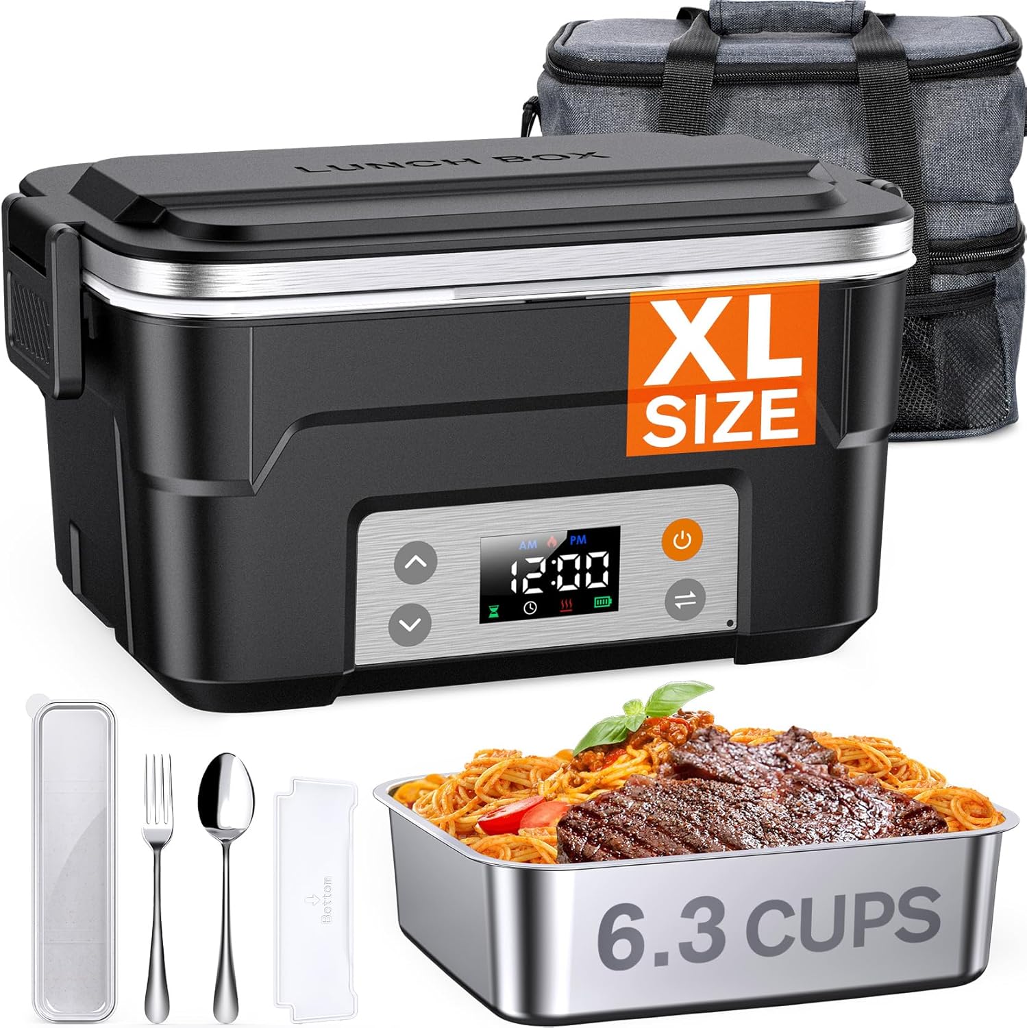 Detalle de EAST OAK XL 6.3-Cup Cordless Lunch Box 🍱