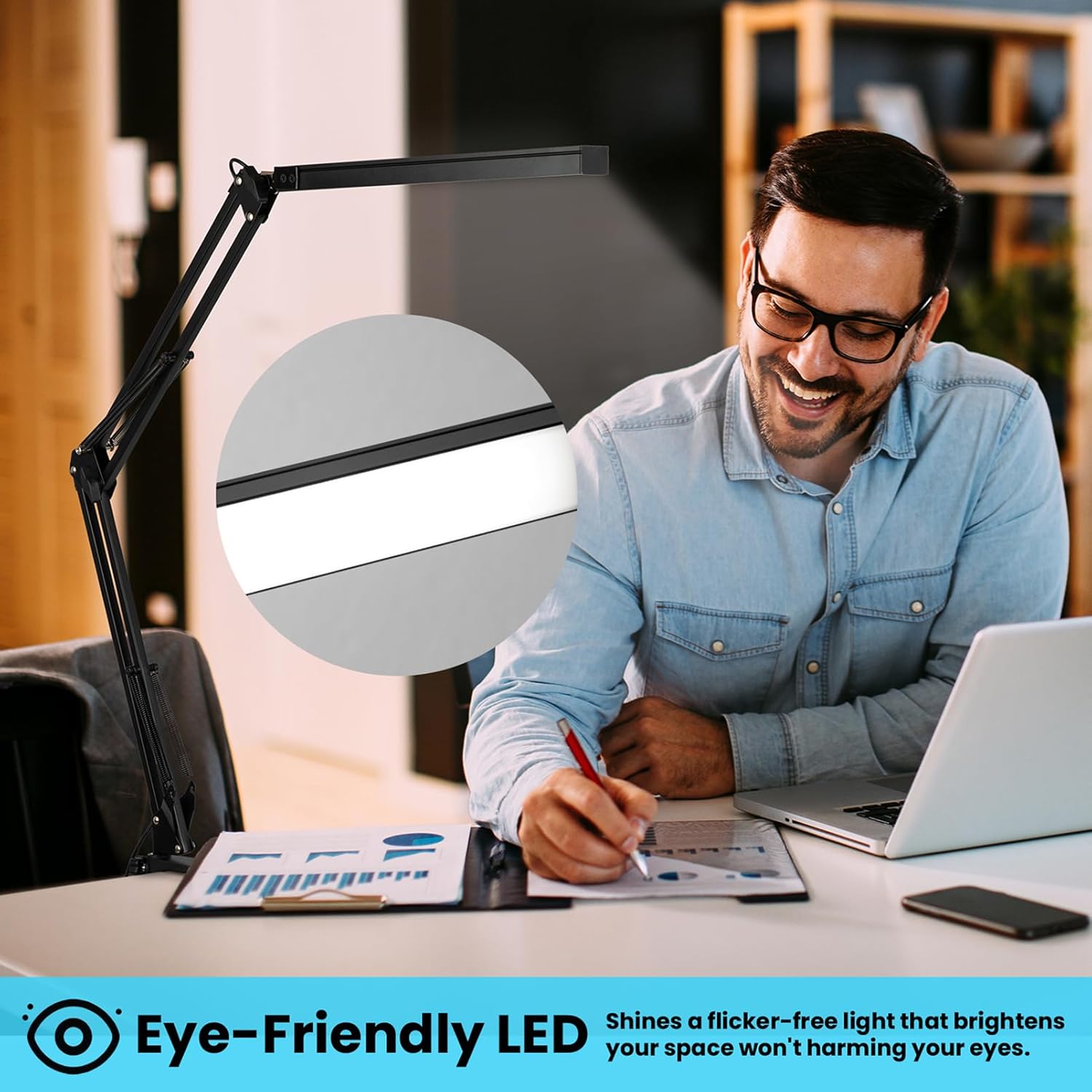 Detalle de BIENSER LED desk lamp with 10 brightness levels