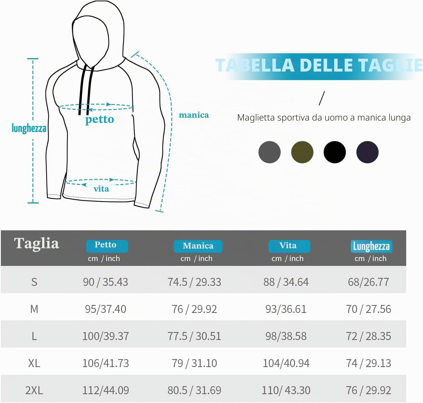 Thumbnail 5 de MEETYOO Maglietta da Uomo a Maniche Lunghe – Per corsa, fitness e ginnastica