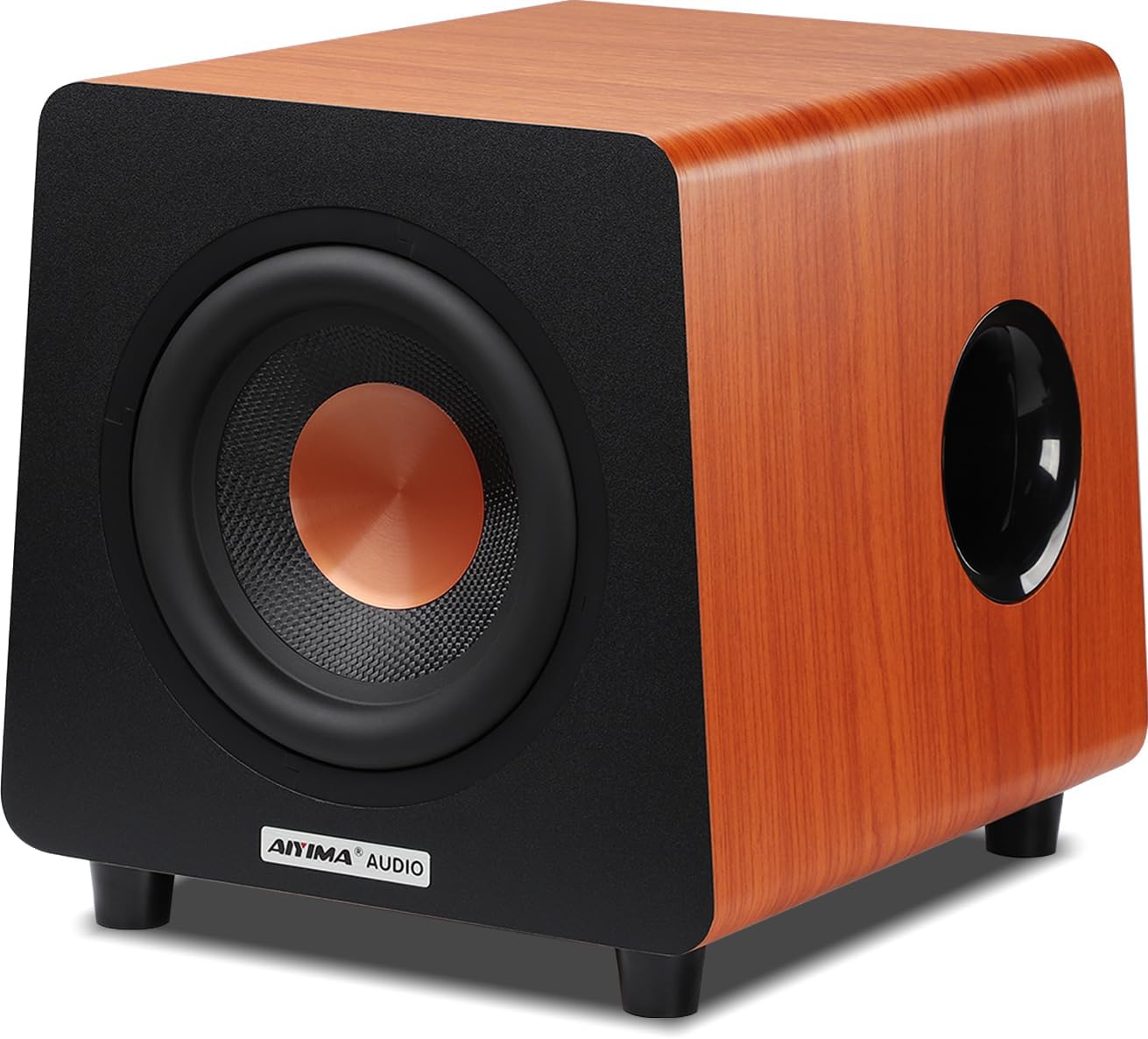 Detalle de AIYIMA 800X 8-Inch Powered Subwoofer: Deep Bass for Home Theatres and Games