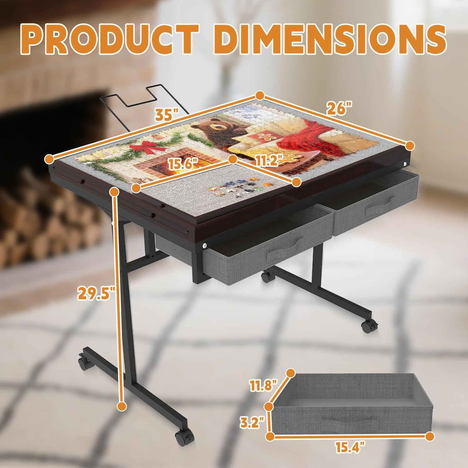 Thumbnail 6 de RAGOZONERY Puzzle Table 1500pcs with Drawers