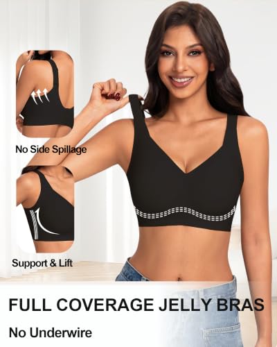 Thumbnail 1 de HOWIN Jelly Bras for Women Non Wired Seamless Gel Plus Size Push Up Bras