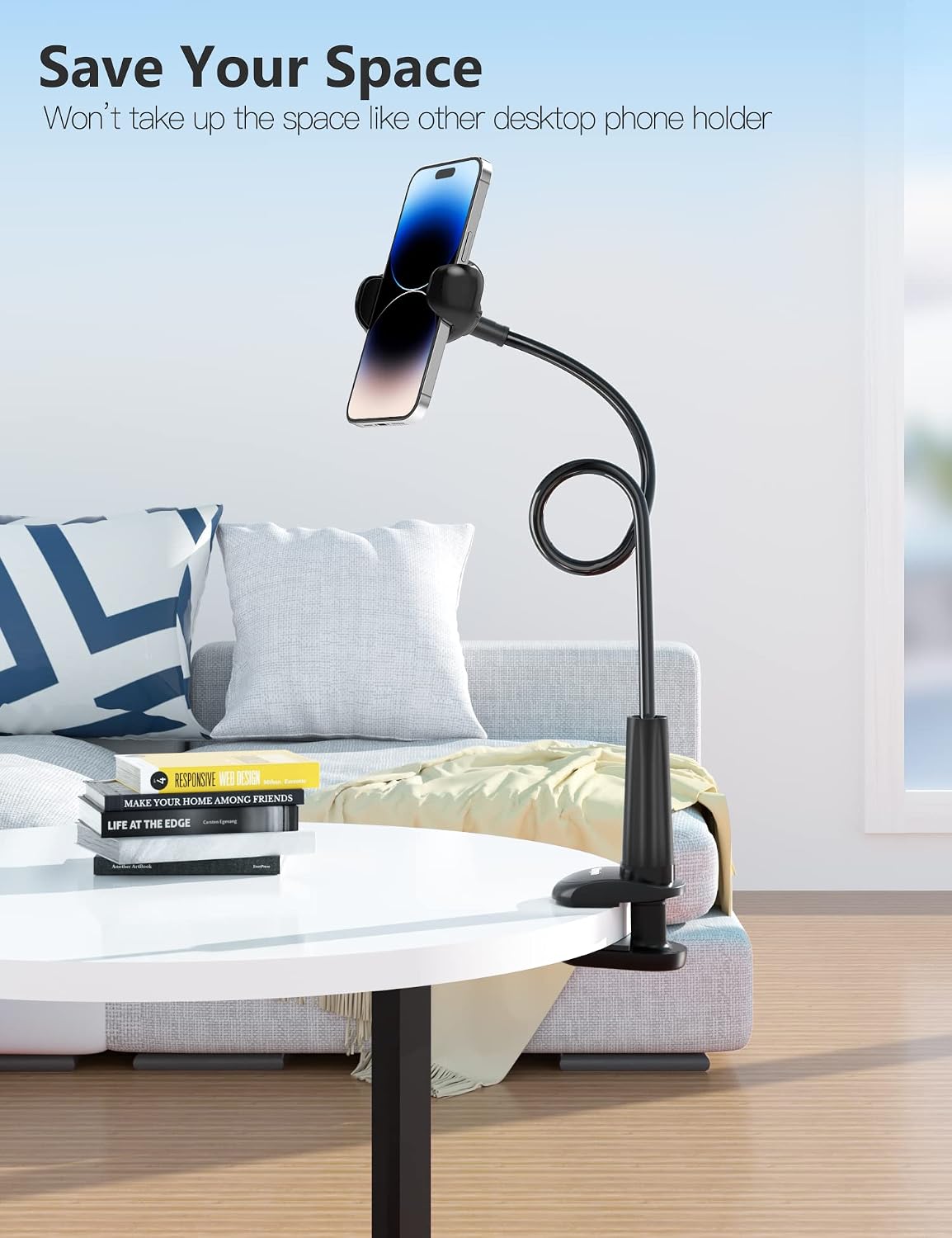 Detalle 2 de TRYONE Gooseneck Phone Holder Stand 4–7