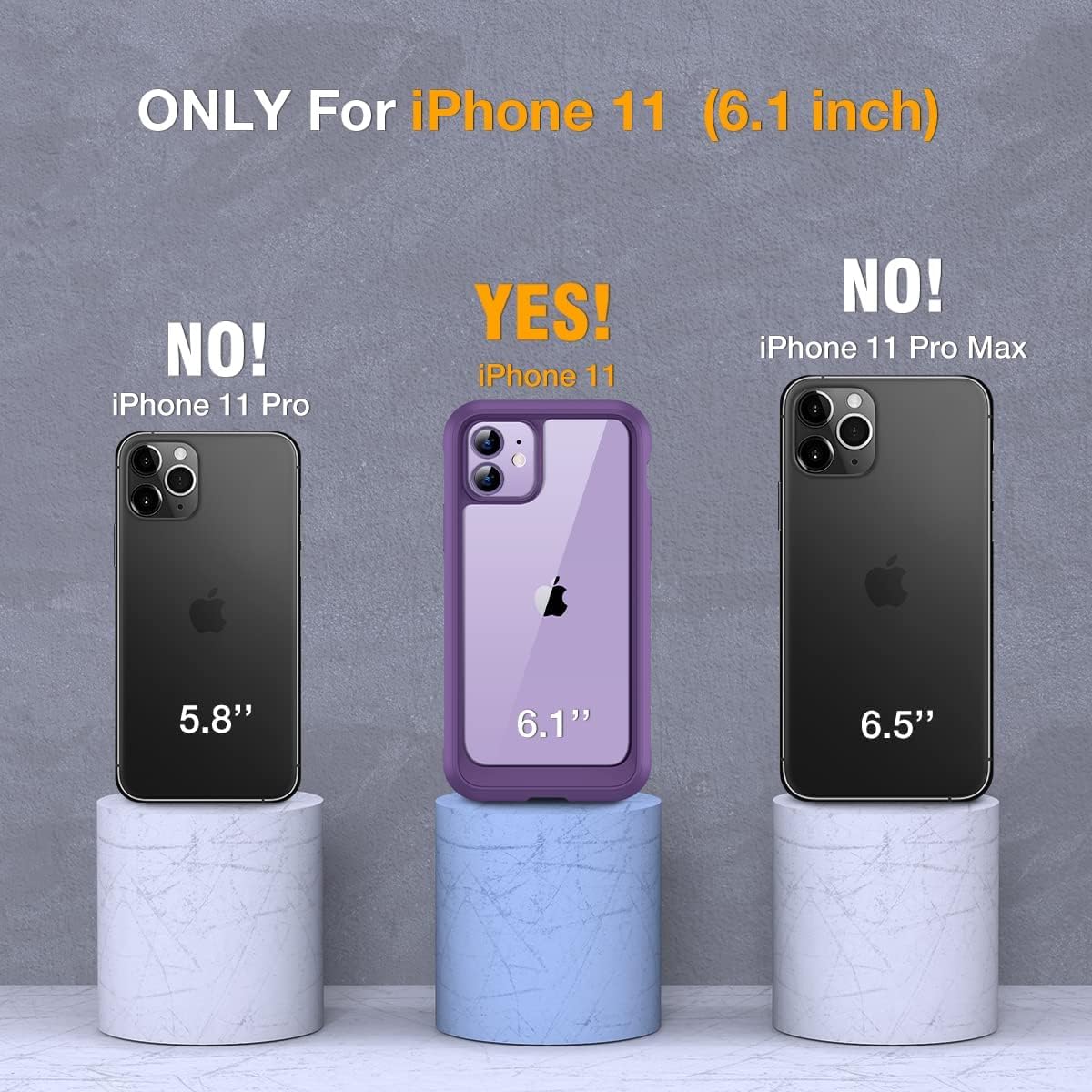 Thumbnail 5 de Miracase Glass Case for iPhone 11 (6.1”) – Built-in 9H Glass Screen Protector, Full-Body Shockproof Protection