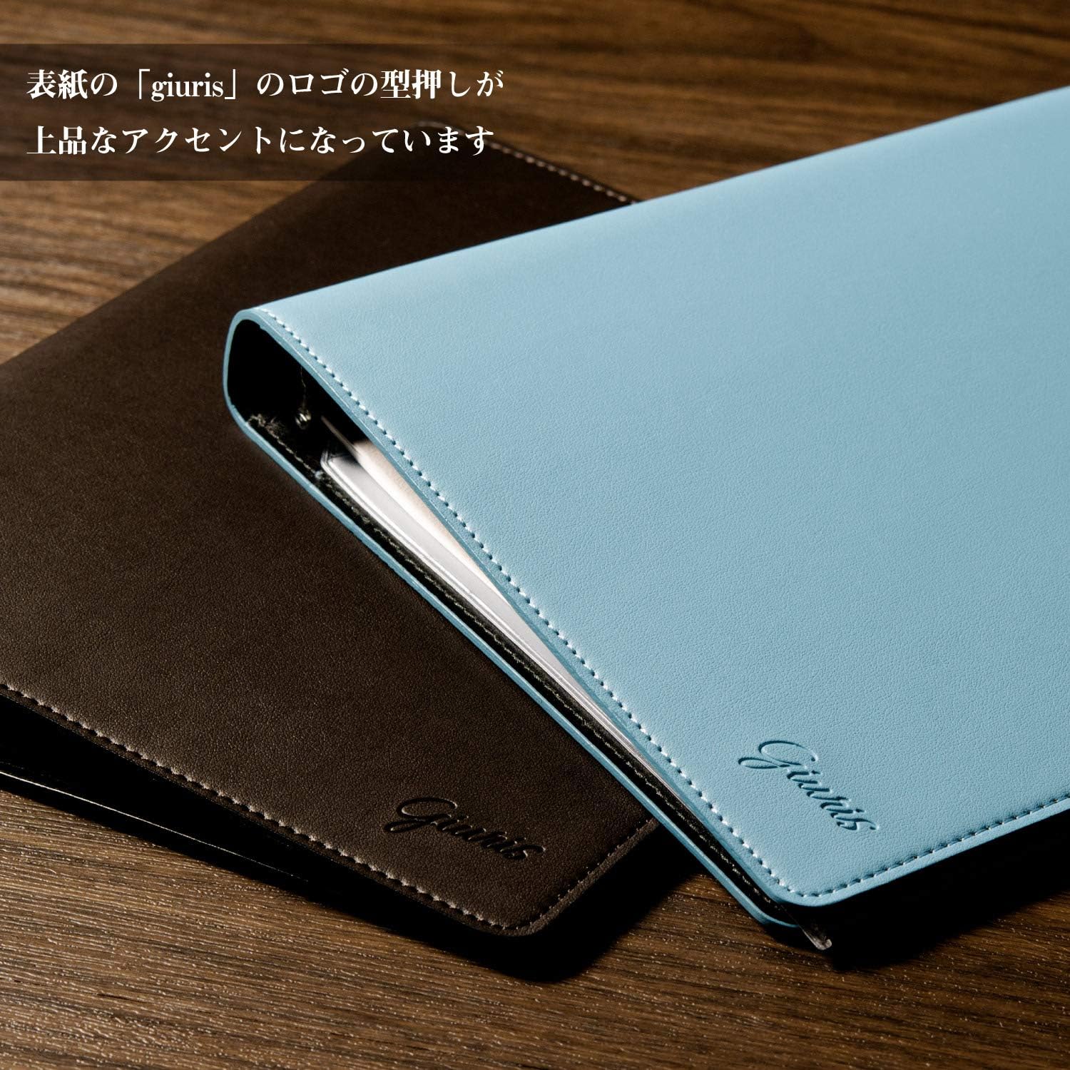 Detalle 1 de マルマン ジウリス F290-38 A5ルーズリーフバインダー 20穴・ライトピンク