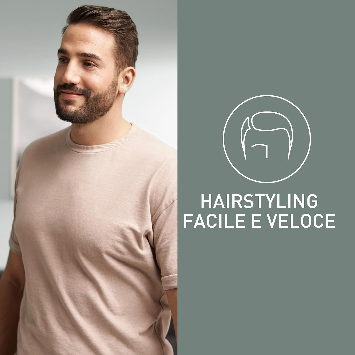 Detalle de Panasonic ER-SC40-K803 Tagliacapelli uomo cordless e con filo impermeabile IPX7, 20 lunghezze 0,5–10 mm