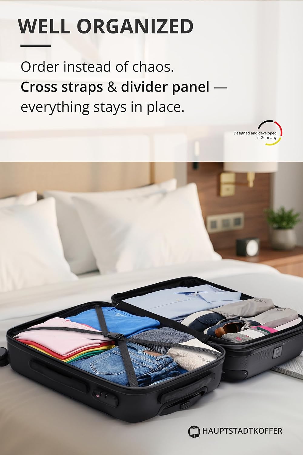 Detalle 2 de Hauptstadtkoffer Spree – Bagage à Main 42 L, TSA, 4 Roues, Extensible, 55 × 36 × 21 cm, Noir