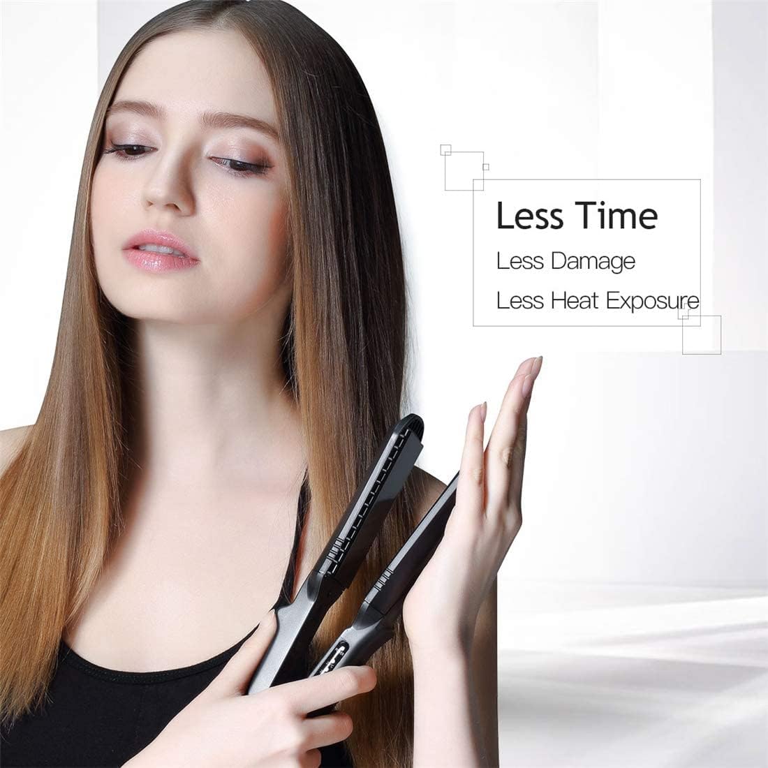 Detalle 2 de CkeyiN Kreppeisen 4-in-1 Haarglätter & Multistyler mit Keramikplatten