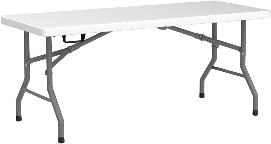 Thumbnail 4 de FDW Folding Half Portable Table 6 ft White