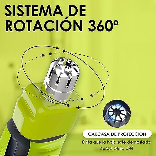 Detalle de One Blade Cuchilla Nariz y Orejas compatible con One Blade, Cascara Protectora y Limpieza Fácil (1 unidad)