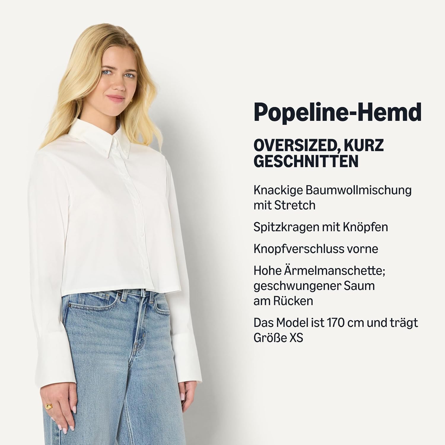 Thumbnail 3 de Oversize Popelinehemd für Damen mit Knopfleiste – Amazon Essentials Damen Demis Favorit