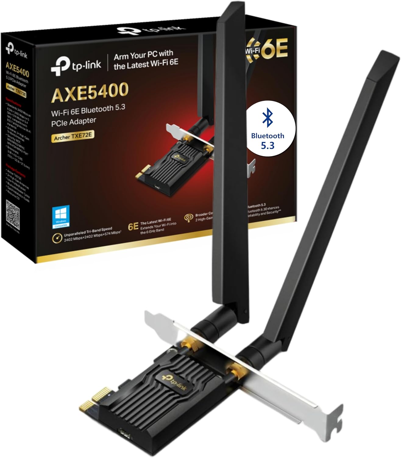 Detalle de TP-Link Archer TXE72E AXE5400 PCIe Adapter 2402 Mbit/s